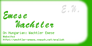 emese wachtler business card